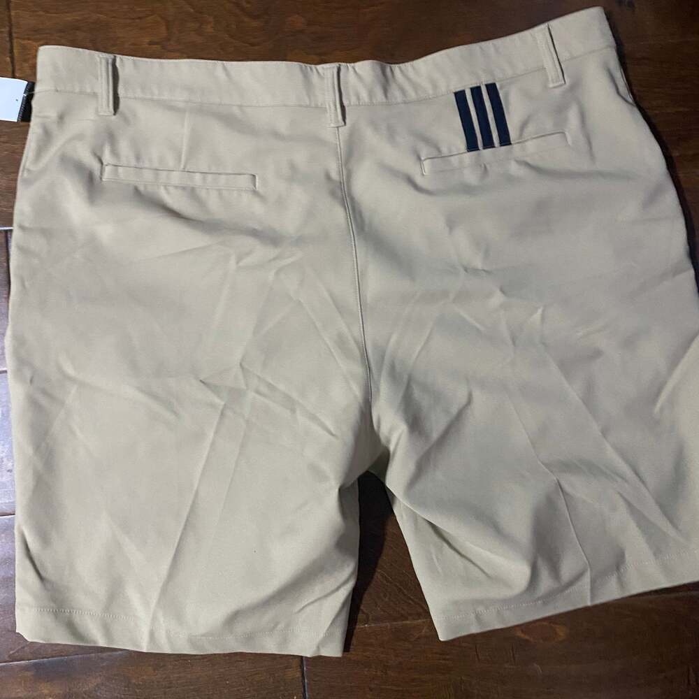 Adidas Men's Golf Shorts Lightweight Performance Flat Front Tan Size 40